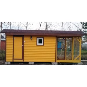 Курятник Зима 20-25 курей с Хозблоком
